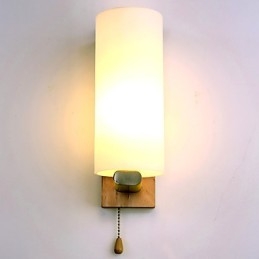 Nyhet Landlig Funksjon For Mini-Stil Øyebeskyttelse Omgivelseslys Vegglampe Vegglampe Tømmertre Nattbordslampe Til Soverom