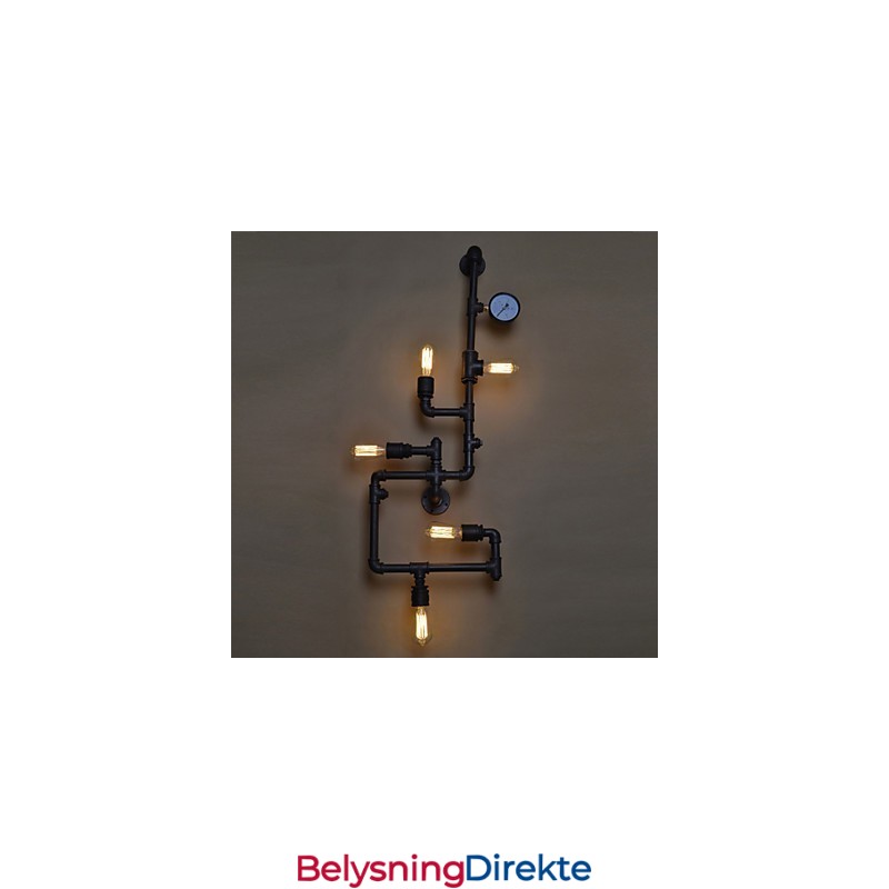 Industrielle Vegglamper I Loftstil Antikke Edison-Vegglamper Med Pærer Vintage Rørvegglampe For Stuebelysning