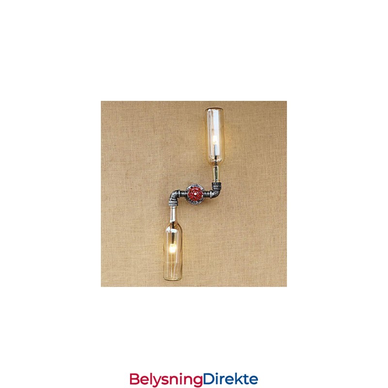 Rustikk Lodge Messingdetaljer For Omgivelseslys Vegglampe Vegglampe Amber