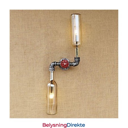 Rustikk Lodge Messingdetaljer For Omgivelseslys Vegglampe Vegglampe Amber