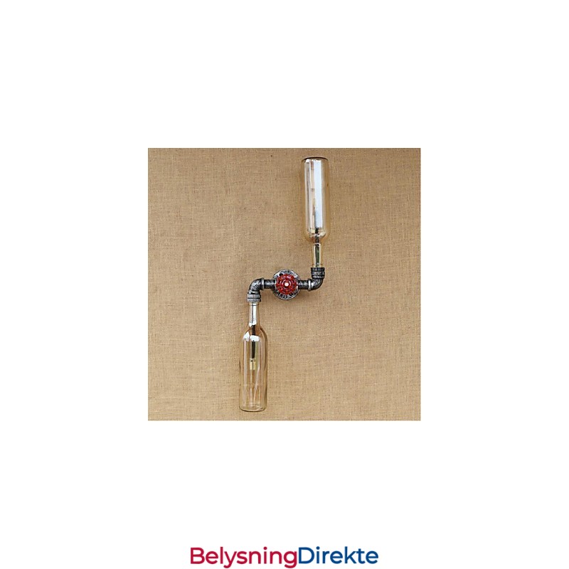 Rustikk Lodge Messingdetaljer For Omgivelseslys Vegglampe Vegglampe Amber