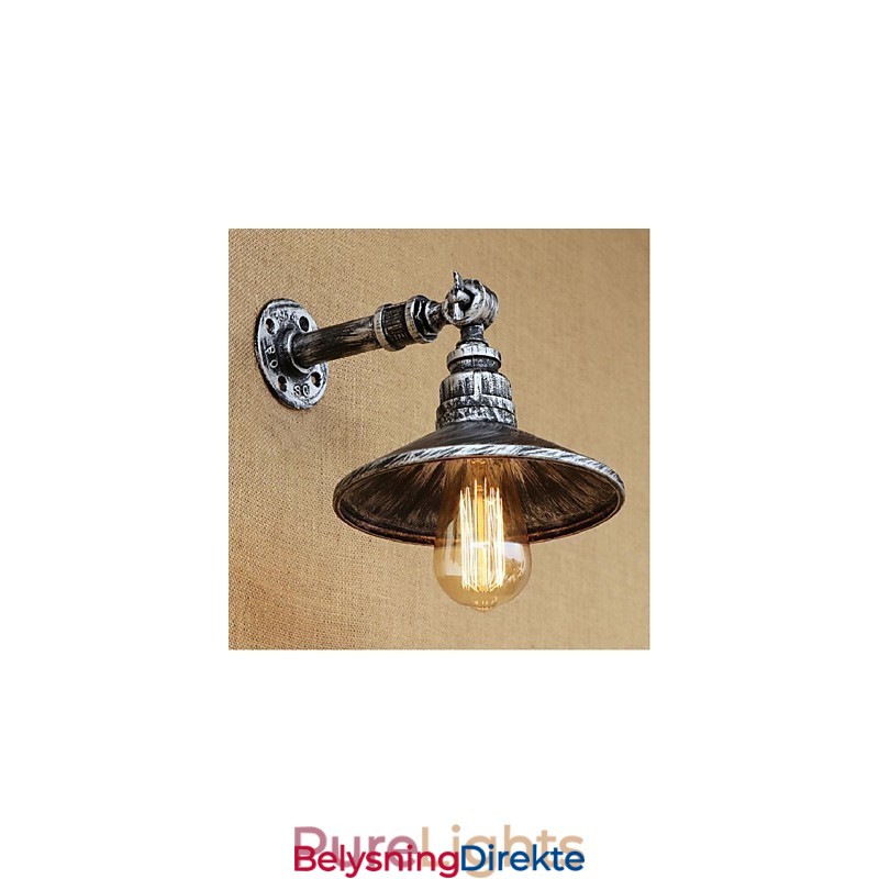 Industriell Stil Nordisk Vannrørsvegglampe Vegglampe Sølv