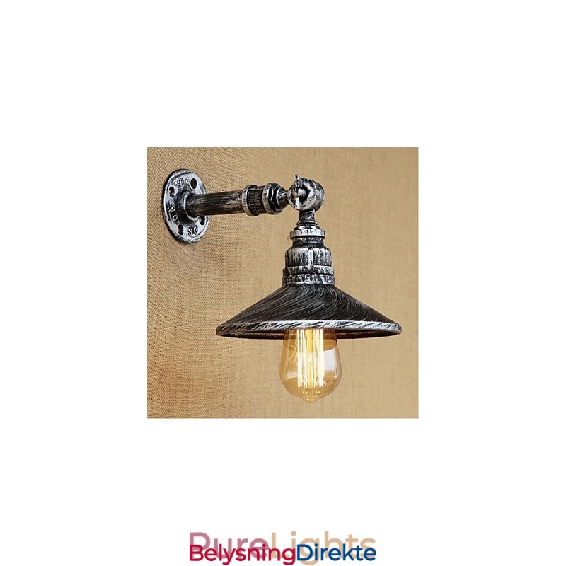 Industriell Stil Nordisk Vannrørsvegglampe Vegglampe Sølv