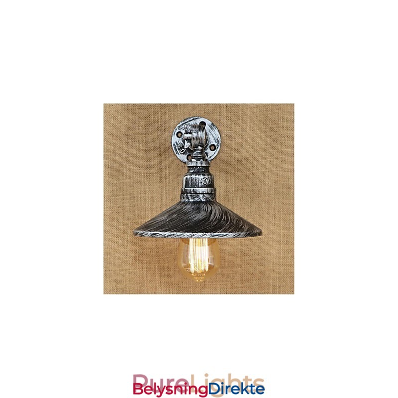 Industriell Stil Nordisk Vannrørsvegglampe Vegglampe Sølv