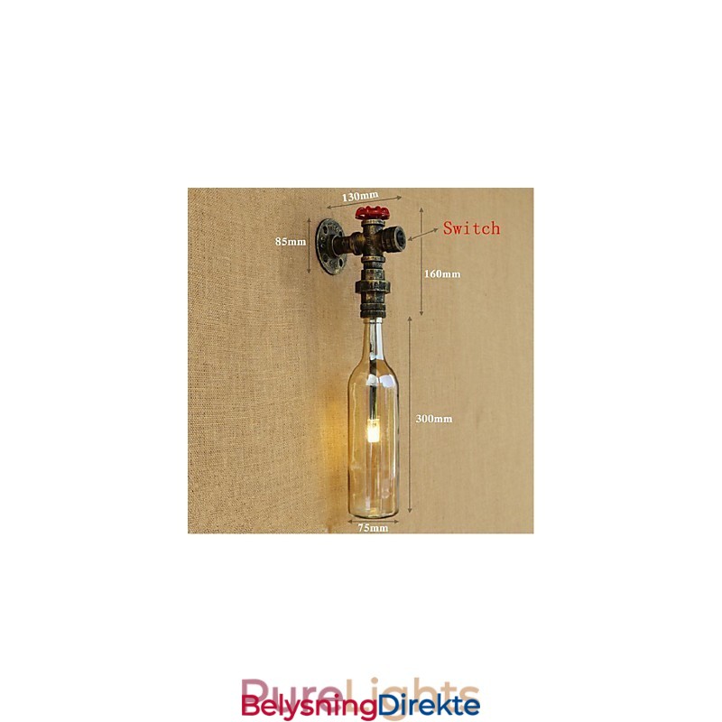 Ravfarget Vannvegglampe Med Bryter