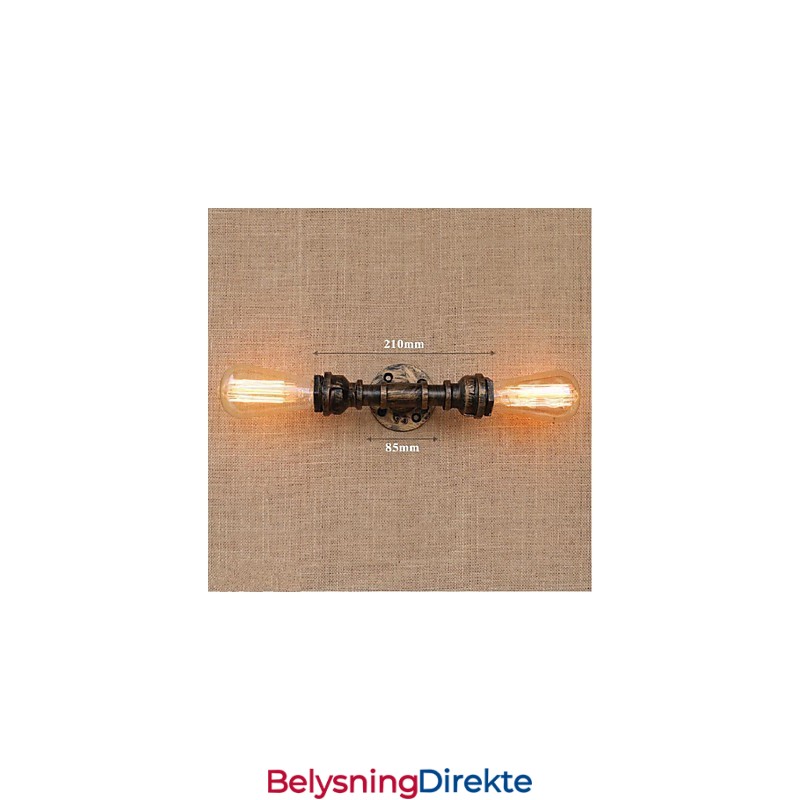 Nostalgi Enkel Vannrør Dekorativ Liten Vegglampe Vegglampe