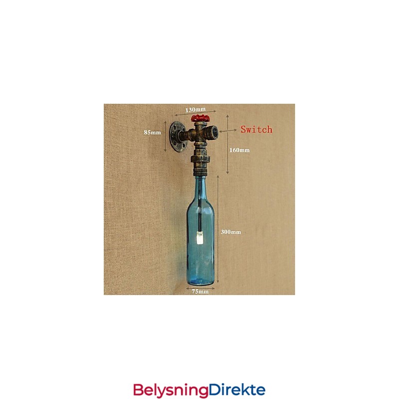 Veggbryter Med Vannrørflaskevegglampe