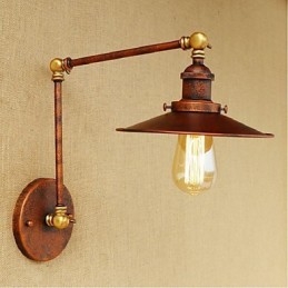 Lang Arm Halvrusten Industriell Retro Nostalgisk Uttrekkbar Sammenleggbar Vegglampe Vegglampe