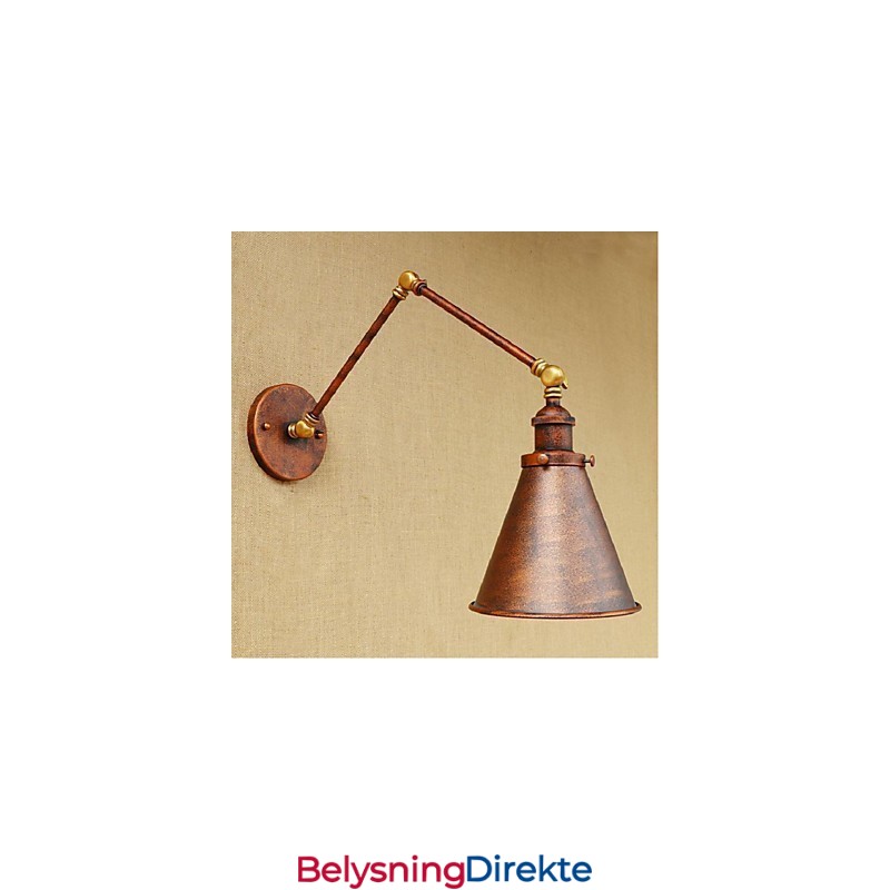 Lang Arm Halvrust Retro Kreativ Nostalgisk Uttrekkbar Sammenleggbar Vegglampe Vegglampe