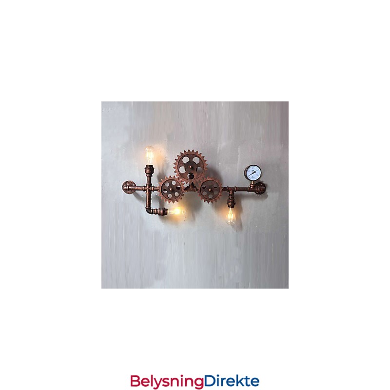 Vintage Industrielle Rørvegglamper I Treform, Kreative, Dreibare Lys, Restaurant, Kafé, Bar, Dekorasjonsbelysning