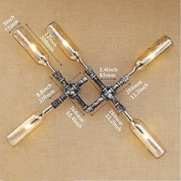 Rustikk Hyttemaling For Omgivelseslys Vegglampe Med Vegglampe