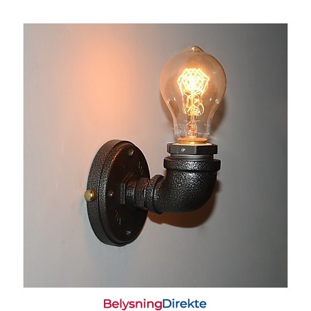 Enkel Retro Industriell Jernrør Dekorativ Vegglampe Veggarmatur