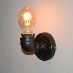 Enkel Retro Industriell Jernrør Dekorativ Vegglampe Veggarmatur