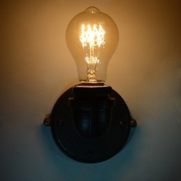 Enkel Retro Industriell Jernrør Dekorativ Vegglampe Veggarmatur