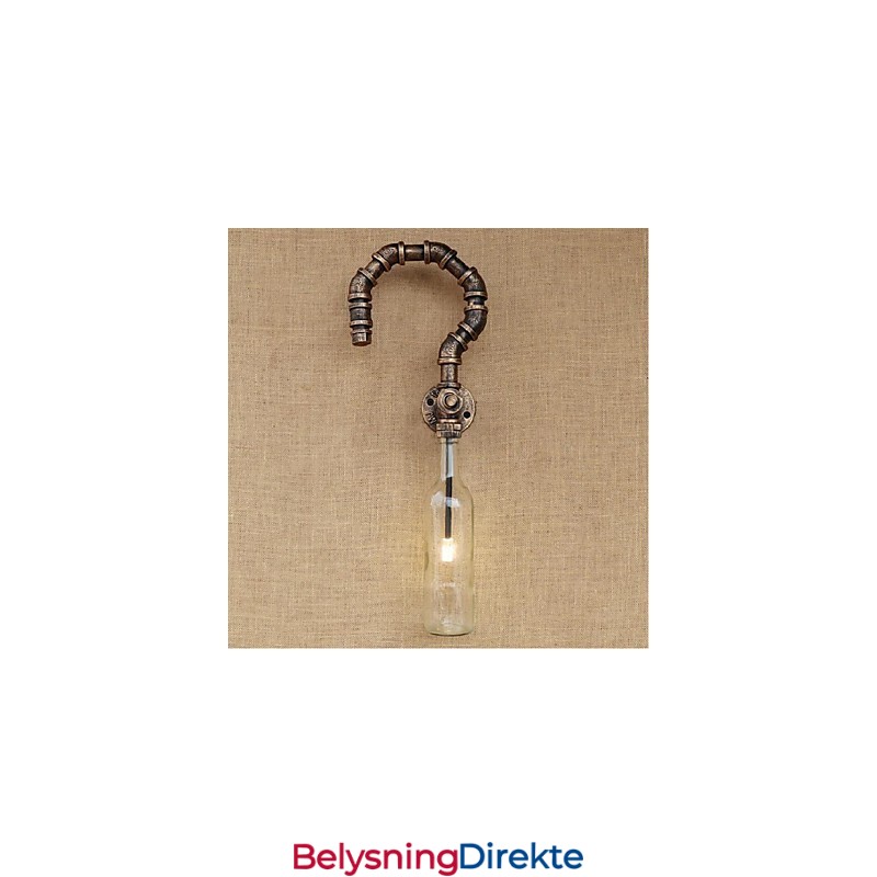 Retro Amerikansk Landsby Kreativ Industri Vind Designer Vannflaske Vegglampe Vegglampe