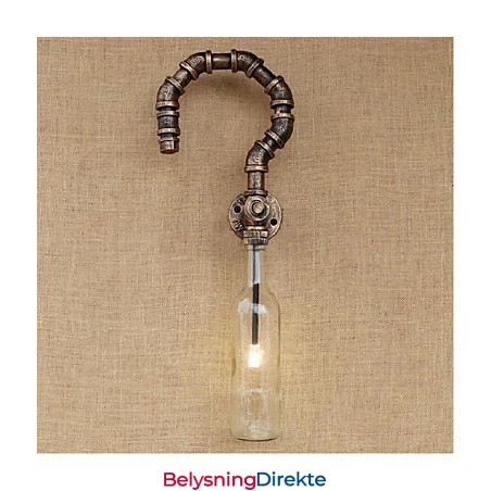 Retro Amerikansk Landsby Kreativ Industri Vind Designer Vannflaske Vegglampe Vegglampe