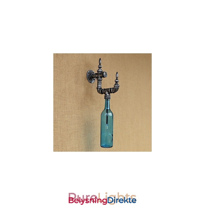 Retro Nostalgi Med Personlighet Kafé Bar Restaurant Korridor Vannflaske Vegglampe Bryter