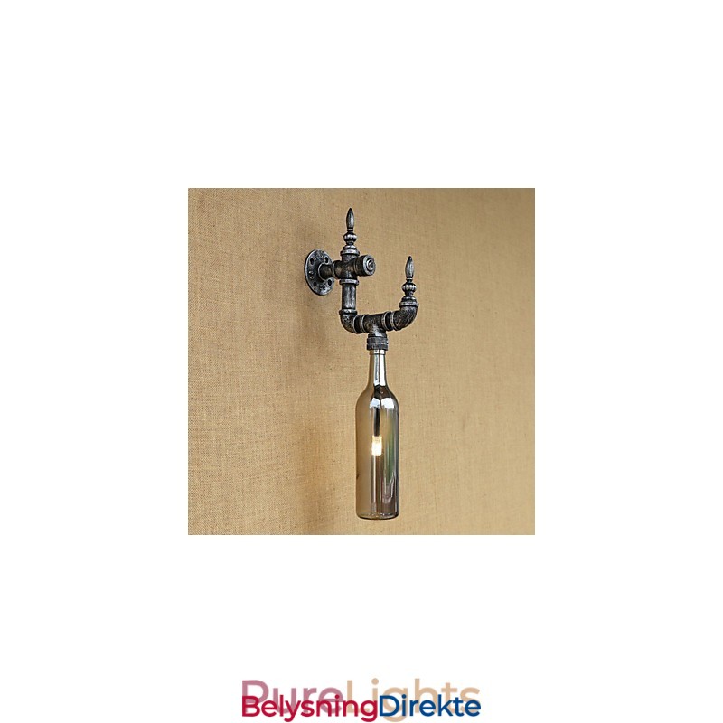 Retro Nostalgi Med Personlighet Kafé Bar Restaurant Korridor Vannflaske Vegglampe Bryter