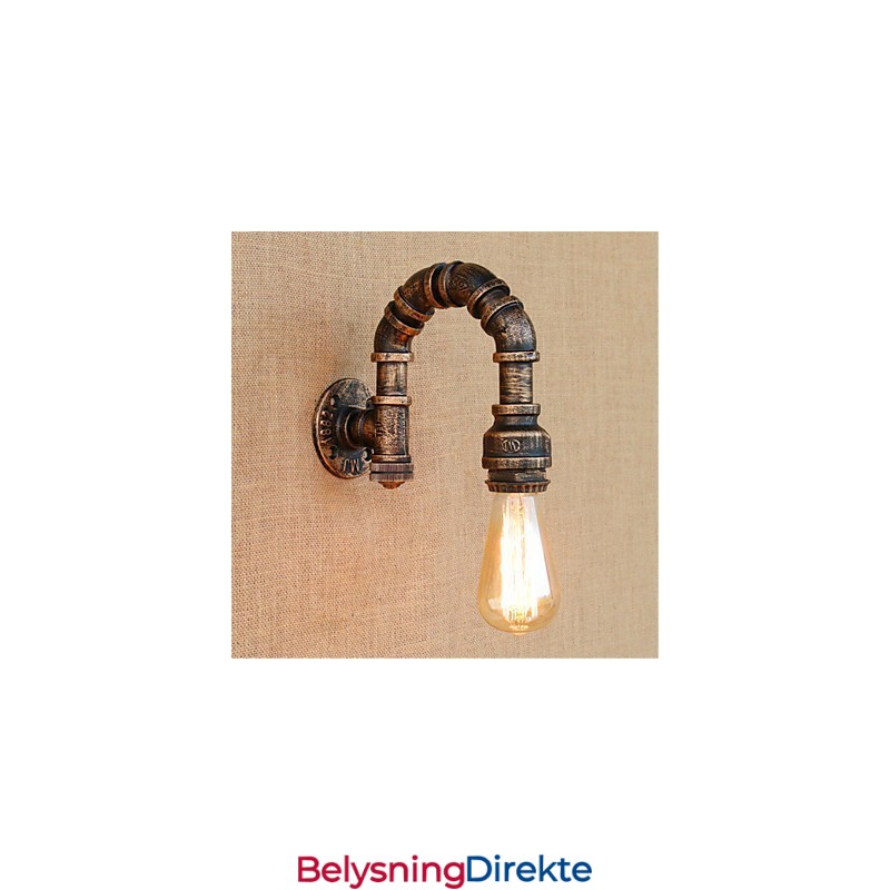 Rustikk Hyttemaling For Omgivelseslys Vegglampe Med Vegglampe