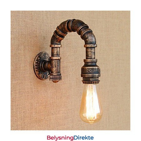 Rustikk Hyttemaling For Omgivelseslys Vegglampe Med Vegglampe