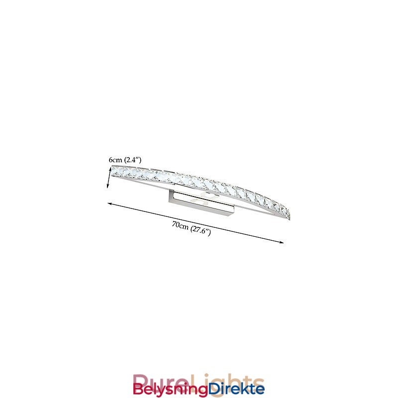 Moderne Krystallveggbelysning På Badet