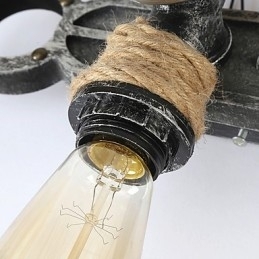 Vintage Industrielle Vegglamper I Tre, Båtankerform, Kreativ Restaurant, Kafé, Bardekorasjon, Belysning