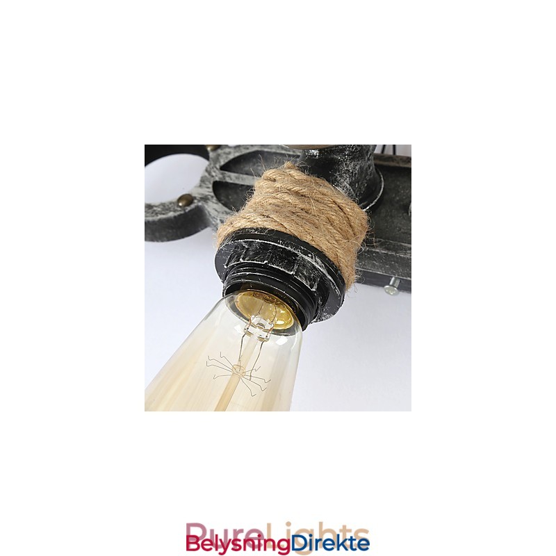 Vintage Industrielle Vegglamper I Tre, Båtankerform, Kreativ Restaurant, Kafé, Bardekorasjon, Belysning