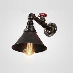Vannrør Vegglamper Retro Industriell Stil Kreativ Landlig Metall Restaurant Kafé Barer Barbord Vegglamper