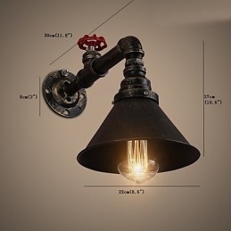 Vannrør Vegglamper Retro Industriell Stil Kreativ Landlig Metall Restaurant Kafé Barer Barbord Vegglamper