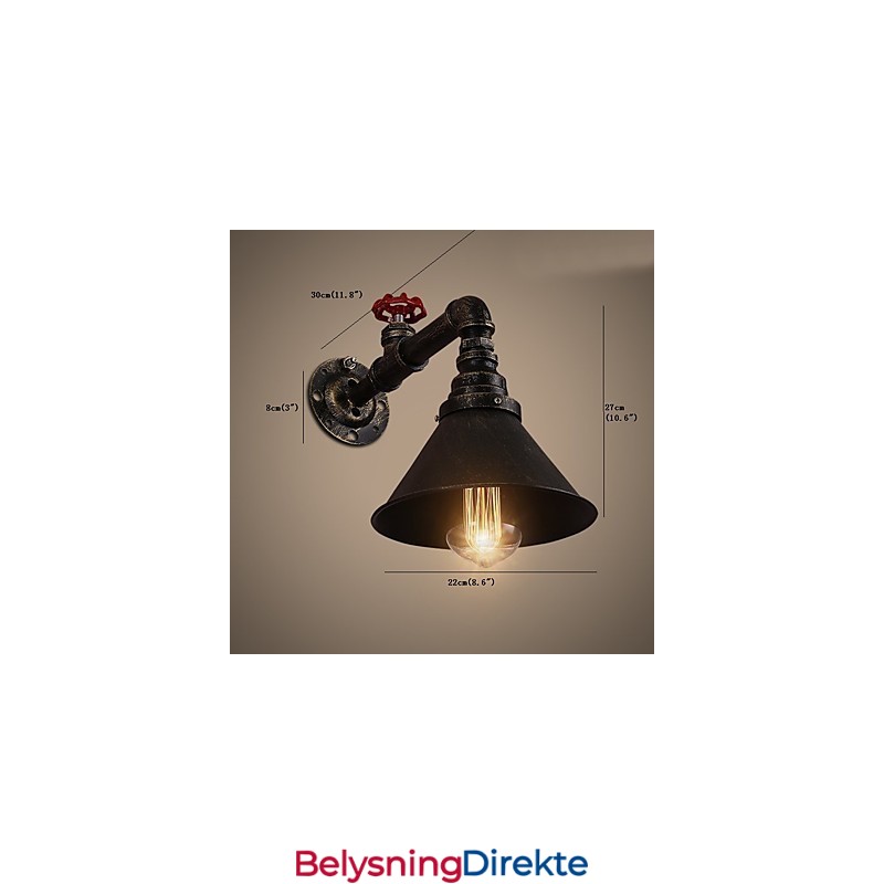 Vannrør Vegglamper Retro Industriell Stil Kreativ Landlig Metall Restaurant Kafé Barer Barbord Vegglamper