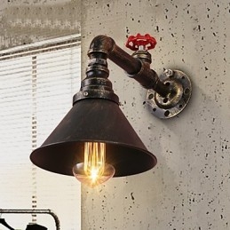 Vannrør Vegglamper Retro Industriell Stil Kreativ Landlig Metall Restaurant Kafé Barer Barbord Vegglamper