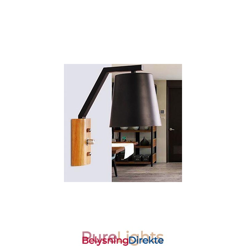 Kreativ Personlighet Varm Tre Jern Seng Lampe Bryter Med Nordisk Korridorstudie