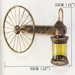 Rustikk Hyttemalingsfunksjon For Mini-Stil Opplyst Vegglampe I Vegg