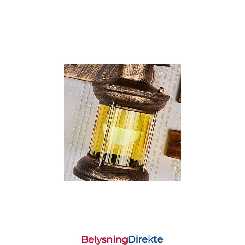 Rustikk Hyttemalingsfunksjon For Mini-Stil Opplyst Vegglampe I Vegg