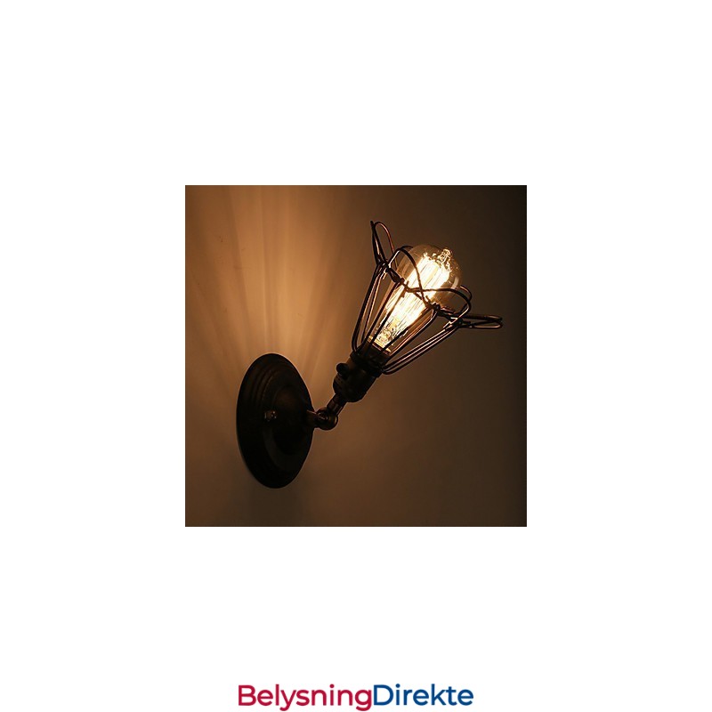 Retro Industriell Stil Landlig Metallvegglampe Restaurant Kafé Mini Vegglampetter