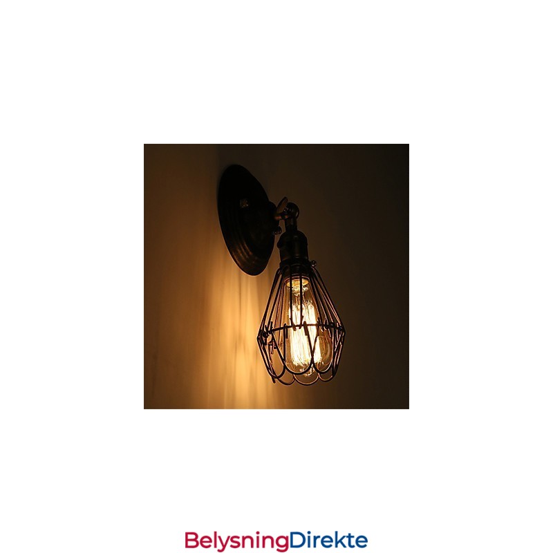 Retro Industriell Stil Landlig Metallvegglampe Restaurant Kafé Mini Vegglampetter