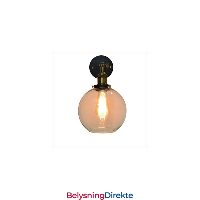 Vegglampe I Jern, Svart, Enkel, Retro Vegglampe, Dekorativ Vegglampe I Europeisk Stil Med Ett Hode