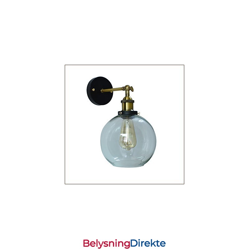 Vegglampe I Jern, Svart, Enkel, Retro Vegglampe, Dekorativ Vegglampe I Europeisk Stil Med Ett Hode