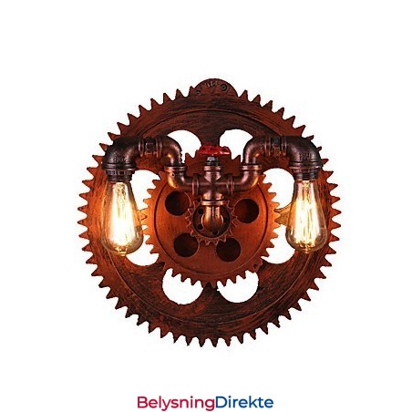 2 Hoder Vintage Industrielle Vegglamper I Treformet Form Restaurant Kafé Bar Dekorasjon Vegglampetter