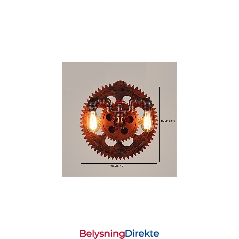 2 Hoder Vintage Industrielle Vegglamper I Treformet Form Restaurant Kafé Bar Dekorasjon Vegglampetter