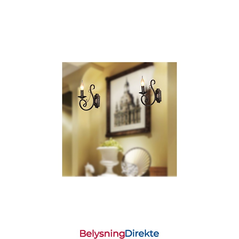 Mini Retro Vegglampe I Metallformet Vegglampe I Gangstil