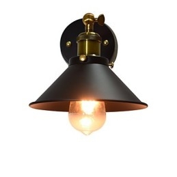 Mal Enkeltvegg Jernvegglampe Dum Svart Lyssabellampe På Veggen