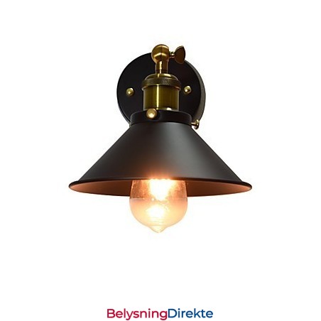 Mal Enkeltvegg Jernvegglampe Dum Svart Lyssabellampe På Veggen