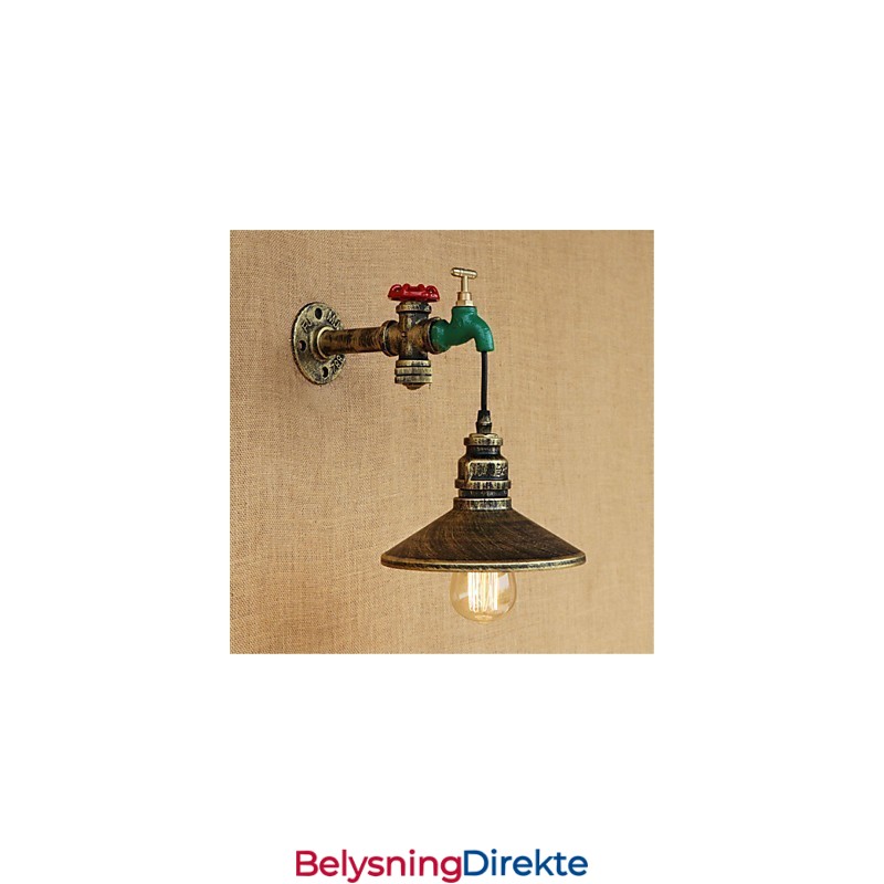 Landlig Retro-Maleri I Ministil Med Omgivende Lys, Vegglampe