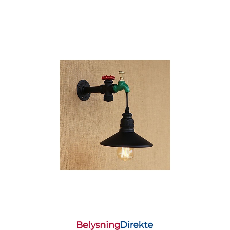 Landlig Retro-Maleri I Ministil Med Omgivende Lys, Vegglampe