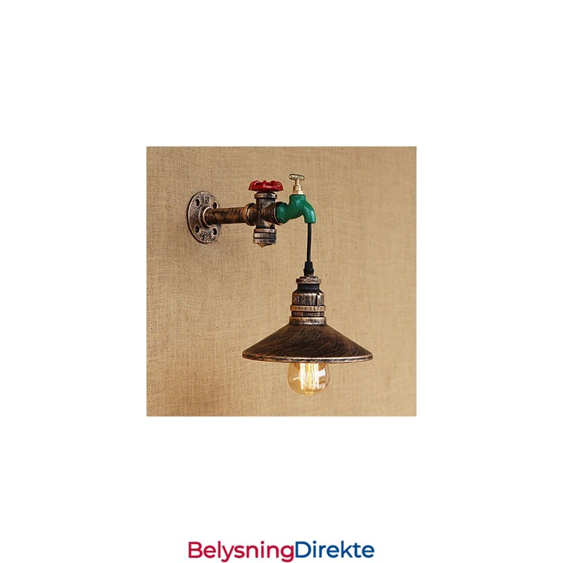 Landlig Retro-Maleri I Ministil Med Omgivende Lys, Vegglampe