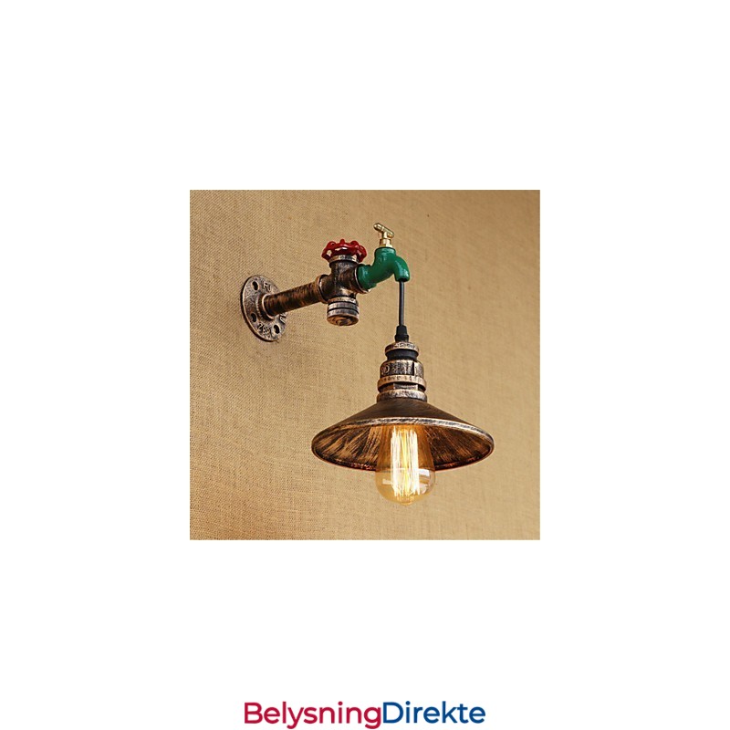 Landlig Retro-Maleri I Ministil Med Omgivende Lys, Vegglampe