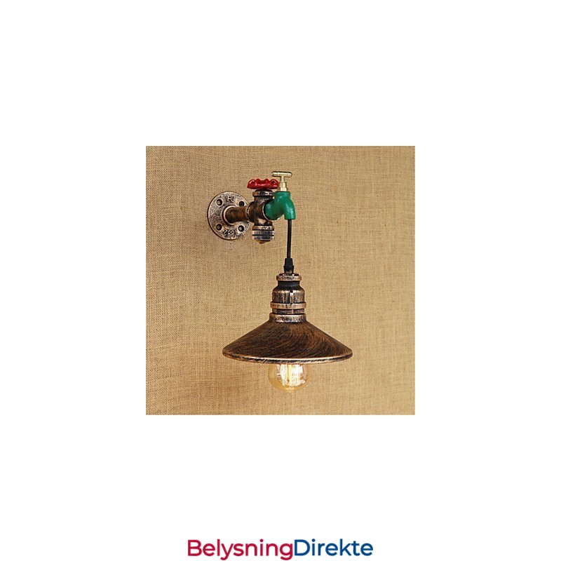 Landlig Retro-Maleri I Ministil Med Omgivende Lys, Vegglampe