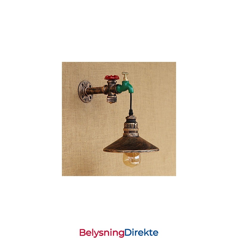 Landlig Retro-Maleri I Ministil Med Omgivende Lys, Vegglampe