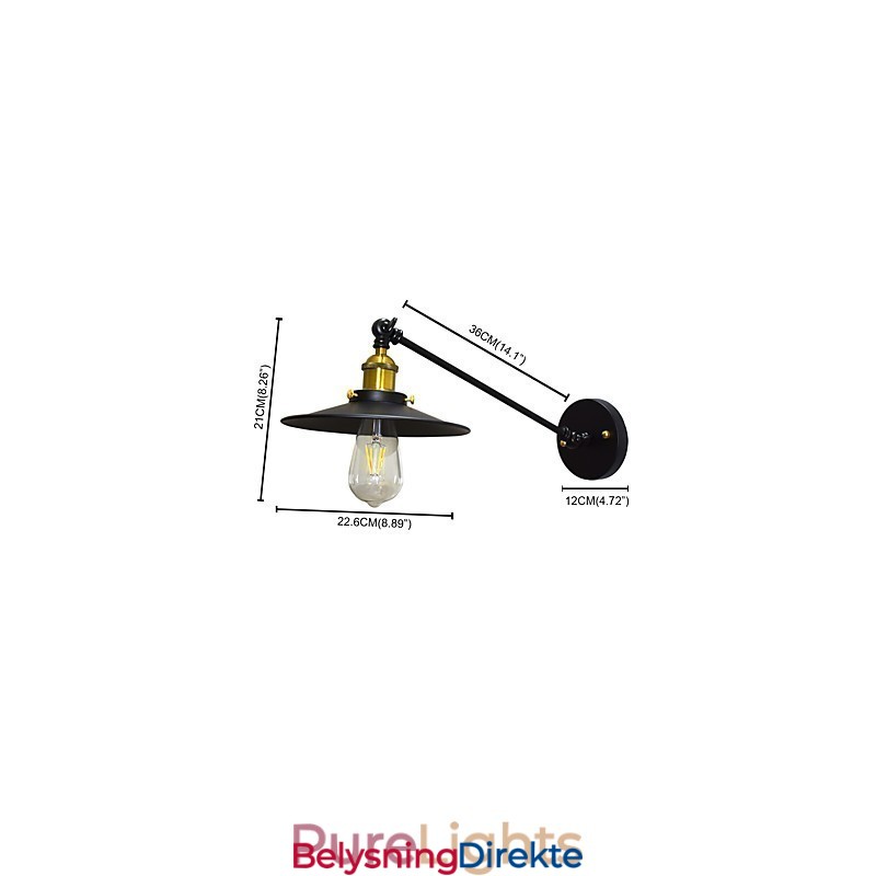 Buzz Wall Iron Vegglampe Dumb Black Lightsaber Lampe På Vegg